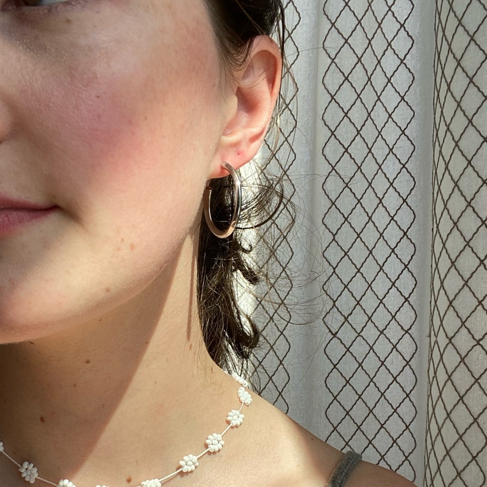 Vintage sterling silver hoop earrings